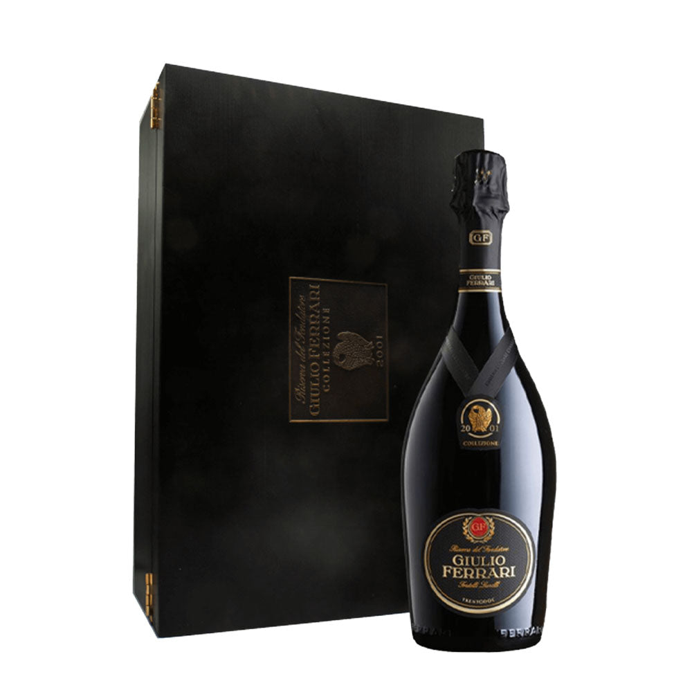 Spumante Ferrari Giulio Riserva del Fondatore Extra Brut 2007 Cl 75 Cassa Legno