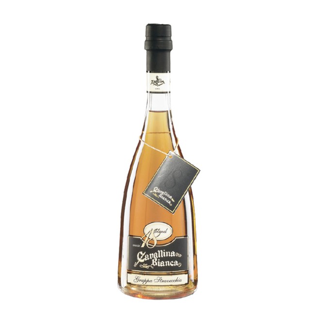 Grappa Zanin Cavallina Bianca Stravecchia 18 Mesi Cl 70