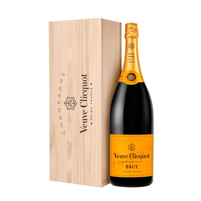 Champagne Veuve Clicquot Brut Yellow Label Cl 300 Cassa Legno