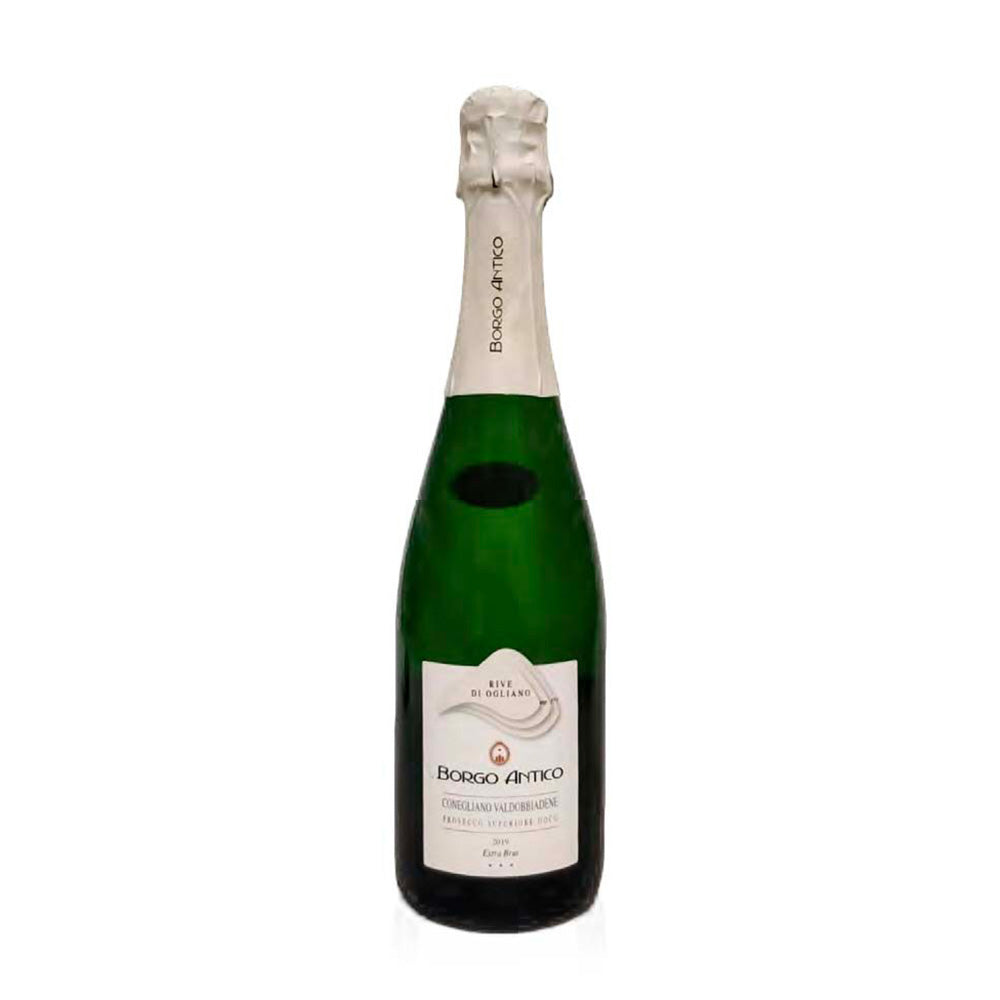 Prosecco Borgo Antico Rive di Ogliano Valdobbiadene Superiore Extra Brut Docg Cl 75
